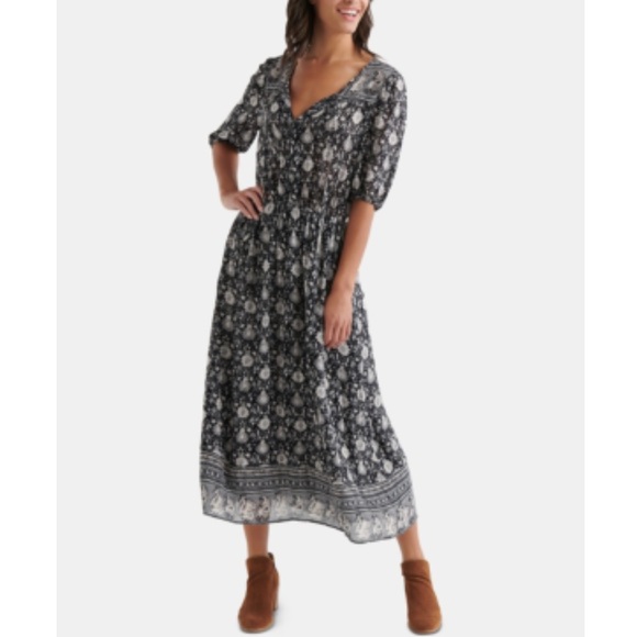 Lucky Brand Dresses & Skirts - Lucky Brand Maxi Dress Floral Size 2X Long Peasant
